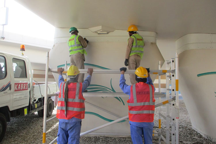 Nakheel maintenance of bridges underpass highway